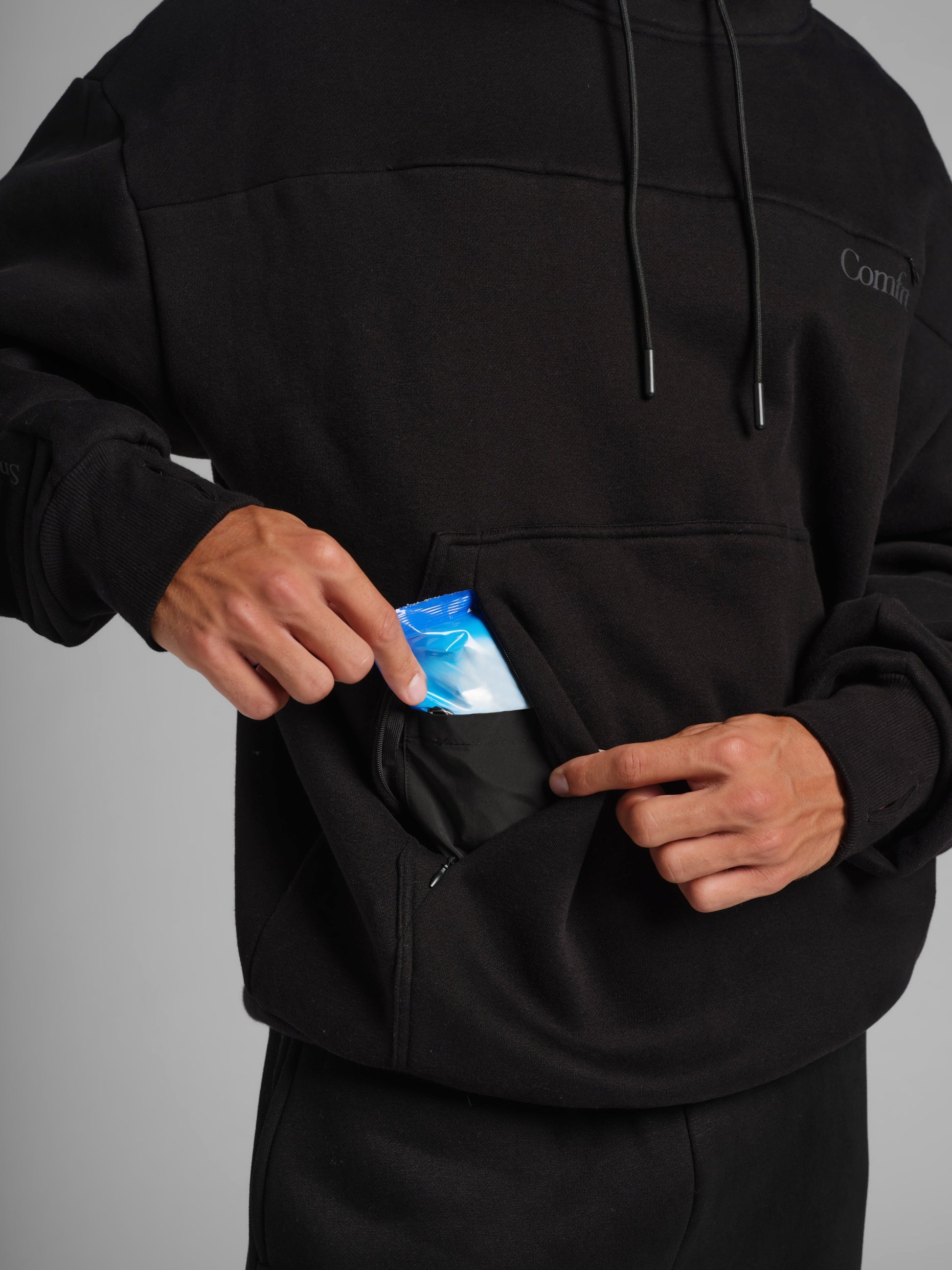 Comfrt Snak Hoodie Heavyweight Fleece Snack Pocket Design
