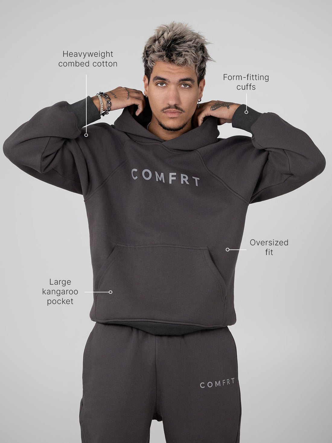Comfrt Tranquil Hoodie Weighted Oversized Unisex Comfort