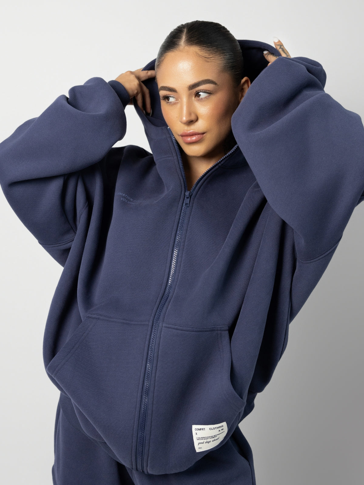 Comfrt Affirmation Zip Hoodie Super Soft Cotton
