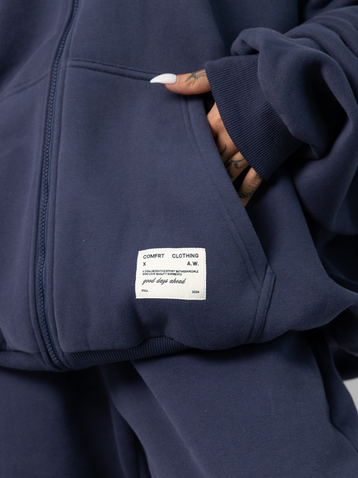 Comfrt Affirmation Zip Hoodie Super Soft Cotton