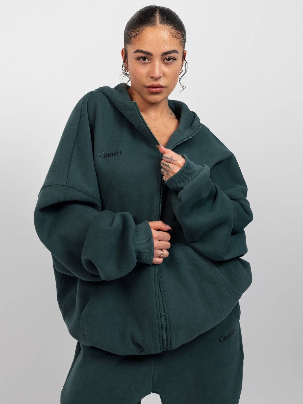 Comfrt Cloud Zip Hoodie Unisex Oversized Comfortable Relaxed