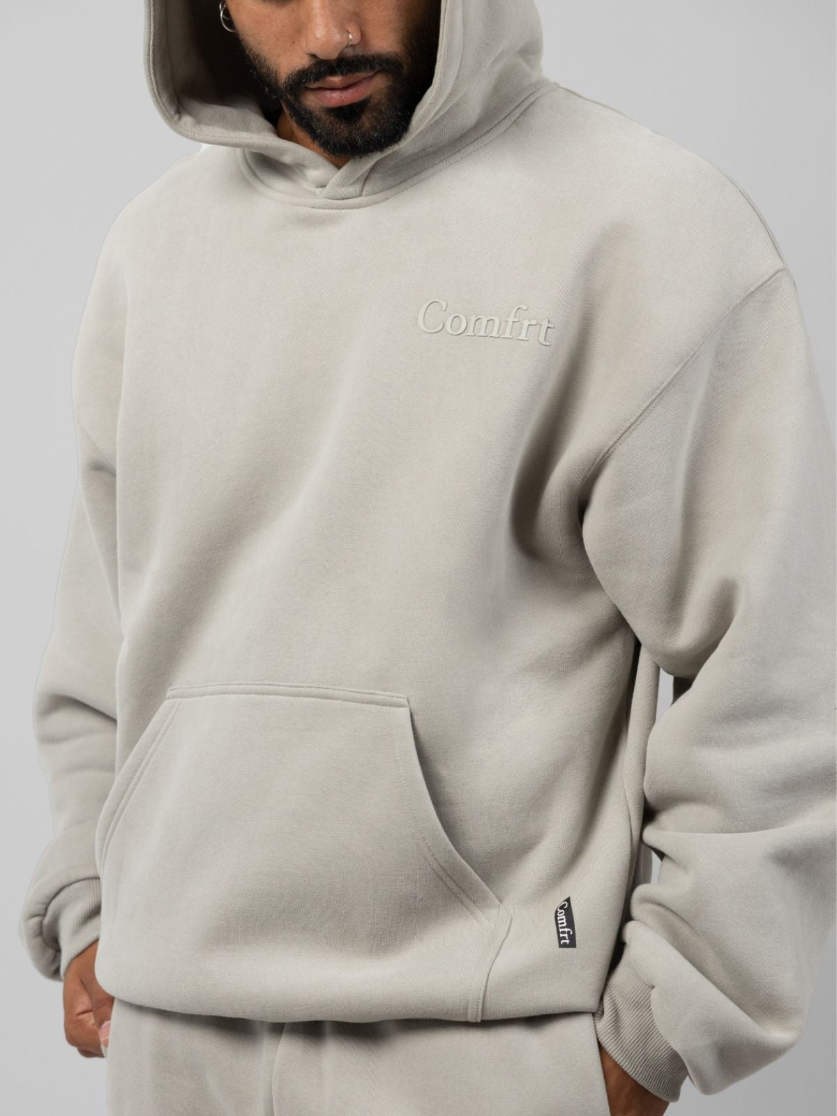 Minimalist Hoodie Oversized Soft Combed Cotton Blend