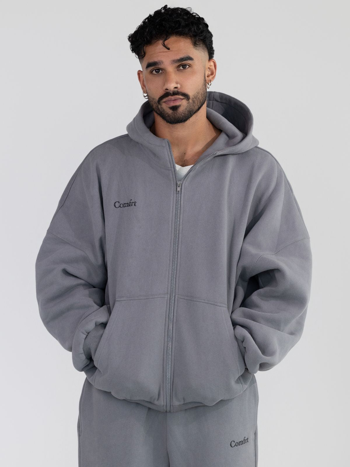 Comfrt Cloud Zip Hoodie Unisex Oversized Comfortable Relaxed