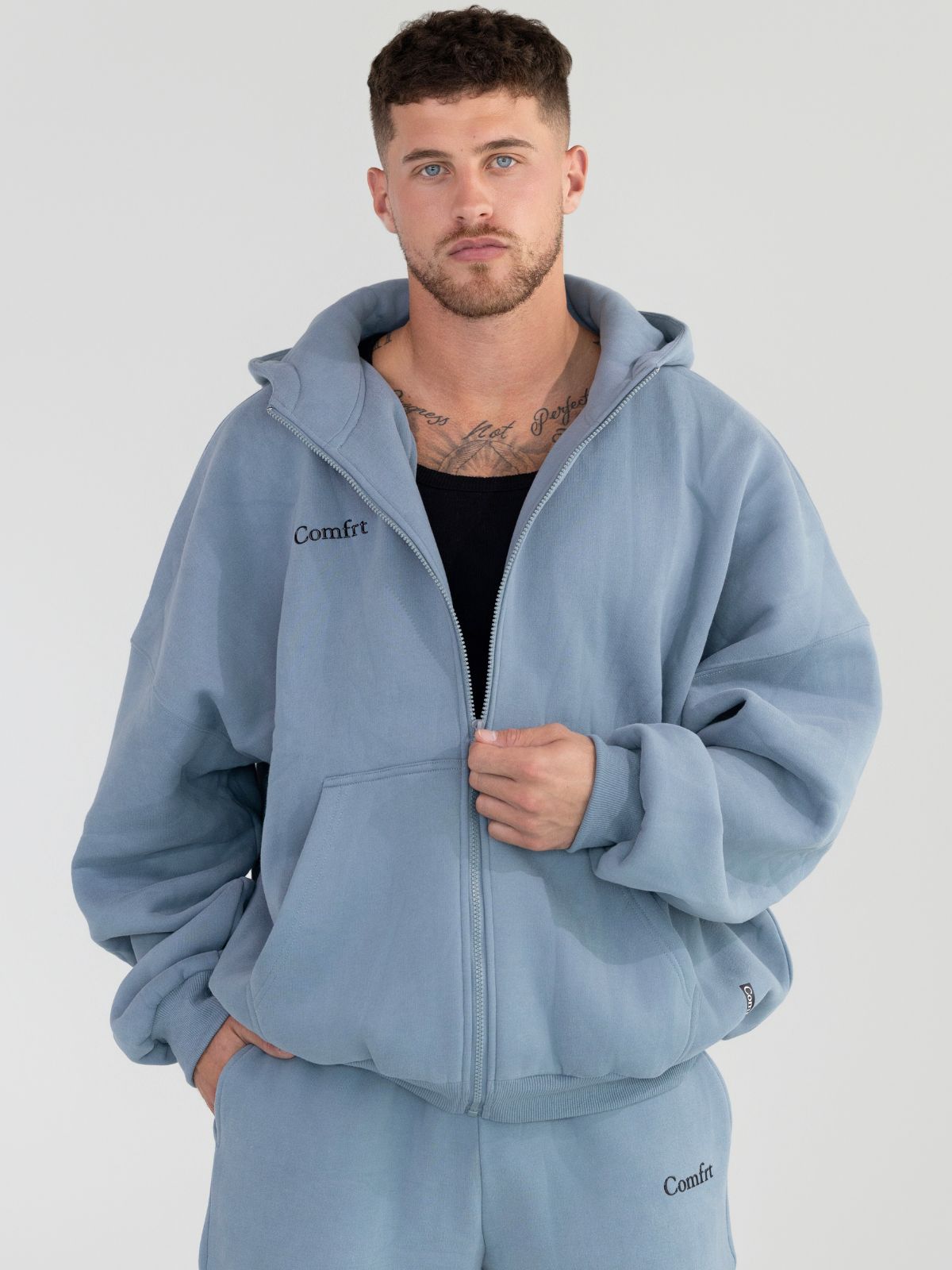 Comfrt Cloud Zip Hoodie Unisex Oversized Comfortable Relaxed